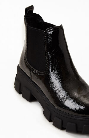 Women's Black Patent Leather Darielle Boots image number 6