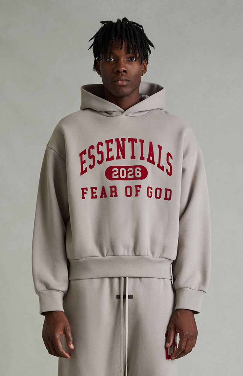 Pacsun Essentials Fear of God ESSENTIALS Smoke Grey Classic Fit Hoodie | Pacsun