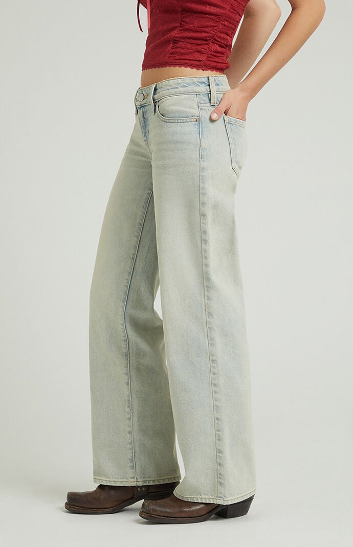 Pacsun Zoe Low Rise Girlfriend Jeans Light Indigo Tint
