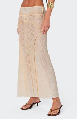 Inside Out Sheer Lace Maxi Skirt image number 3