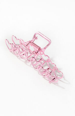 Hearts Metal Hair Claw Clip image number 2