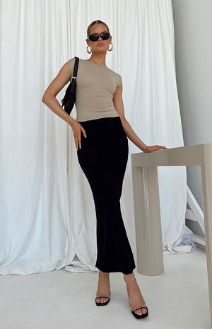 Black Jodie Maxi Skirt image number 3