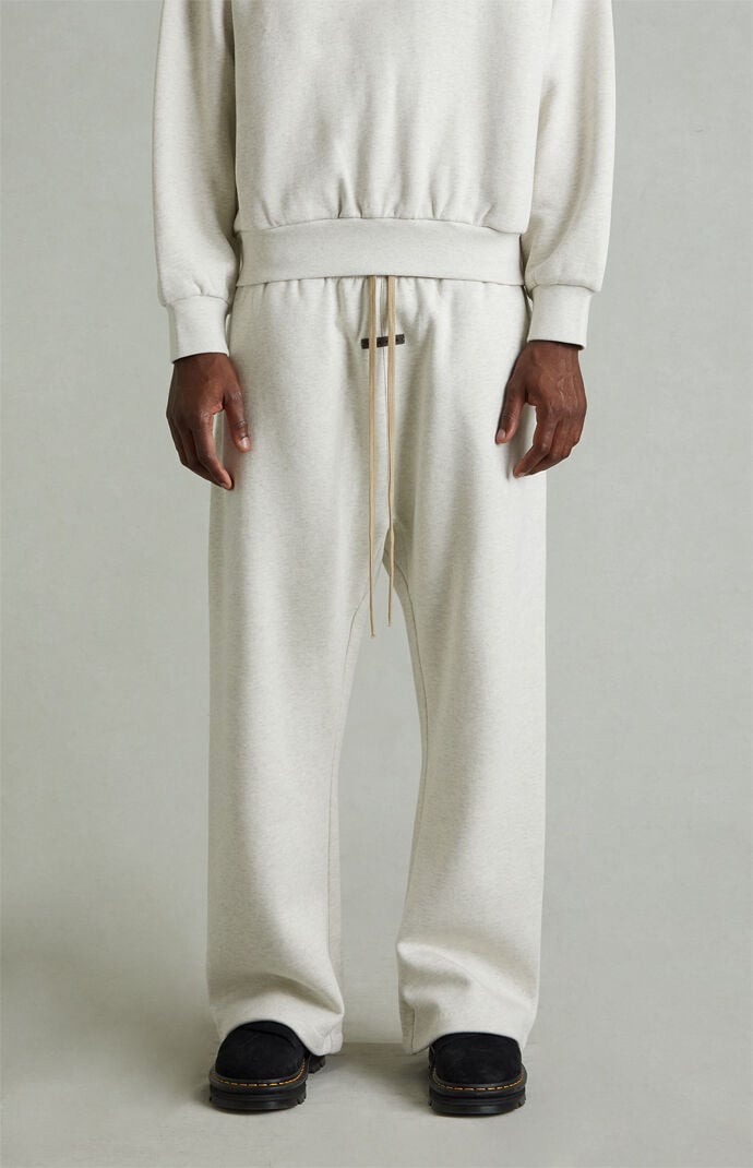 Fear of God ESSENTIALS Heather Oatmeal Fleece Flare Sweatpants