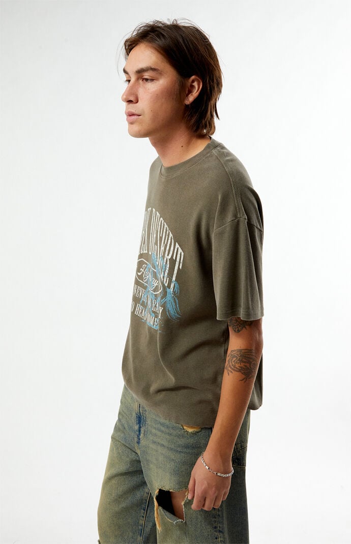 Pacsun Dark Desert Waffle Knit T-Shirt