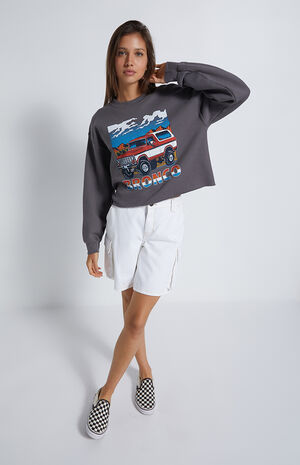 Bronco Cropped Crew Neck Sweatshirt image number 4