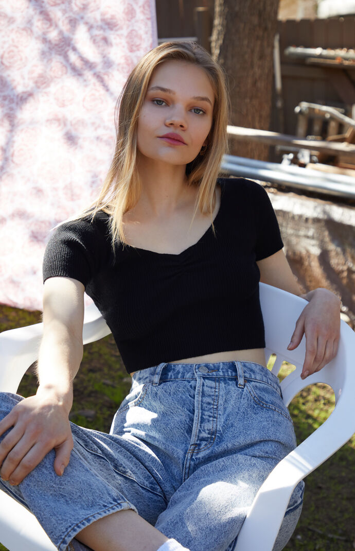 Lover Girl Cinched Sweater T-Shirt