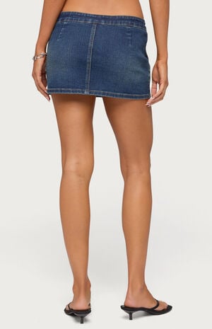 Fridie Buttoned Denim Mini Skort image number 3