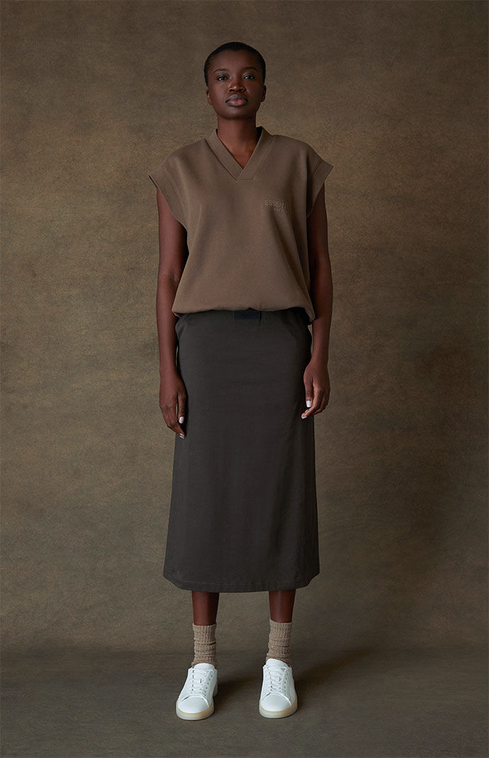 Fear of God Essentials Women's Wood V-Neck Vest | PacSun