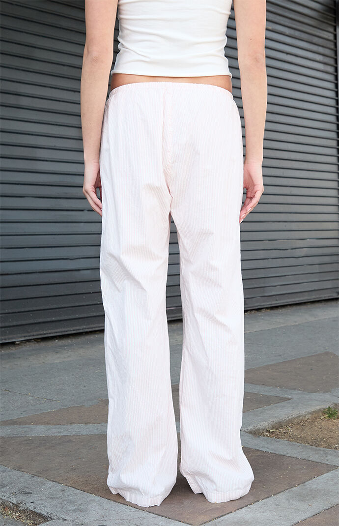 John Galt Pink Striped Anastasia Baggy Pants