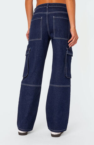 Alyssa Stitch Cargo Jeans image number 2