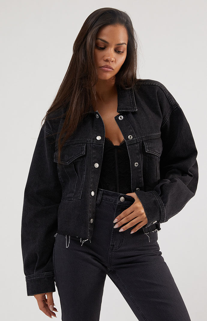 Raw cut denim jacket clearance
