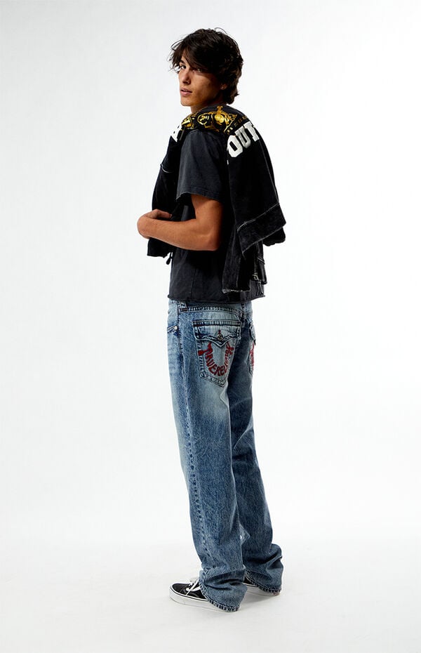 True Religion Ricky Warped Horseshoe Relaxed Straight Jeans