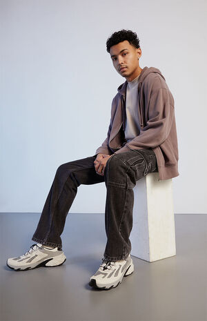 Black Straight Cargo Jeans image number 1