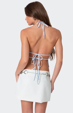 Double Drawstring Backless Top image number 5