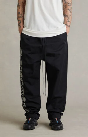 Vintage Black Active Trace Relaxed Track Pants image number 3
