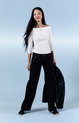 Sammy Ultimate Low Rise Straight Leg Jeans Black image number 1
