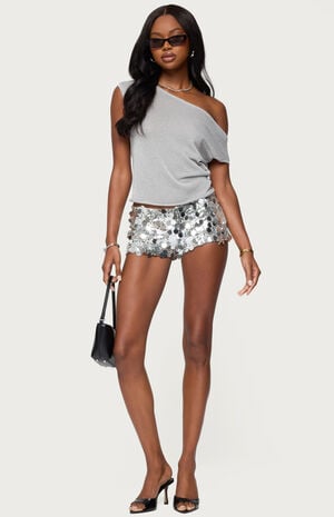 Holly Glitter Off Shoulder Top image number 5