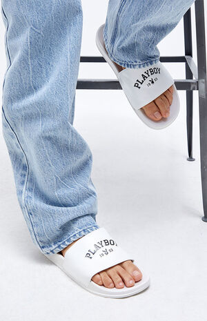 By PacSun Women's White 1953 Slide Sandals image number 1