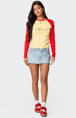 La Baby Raglan Long Sleeve T-Shirt image number 4