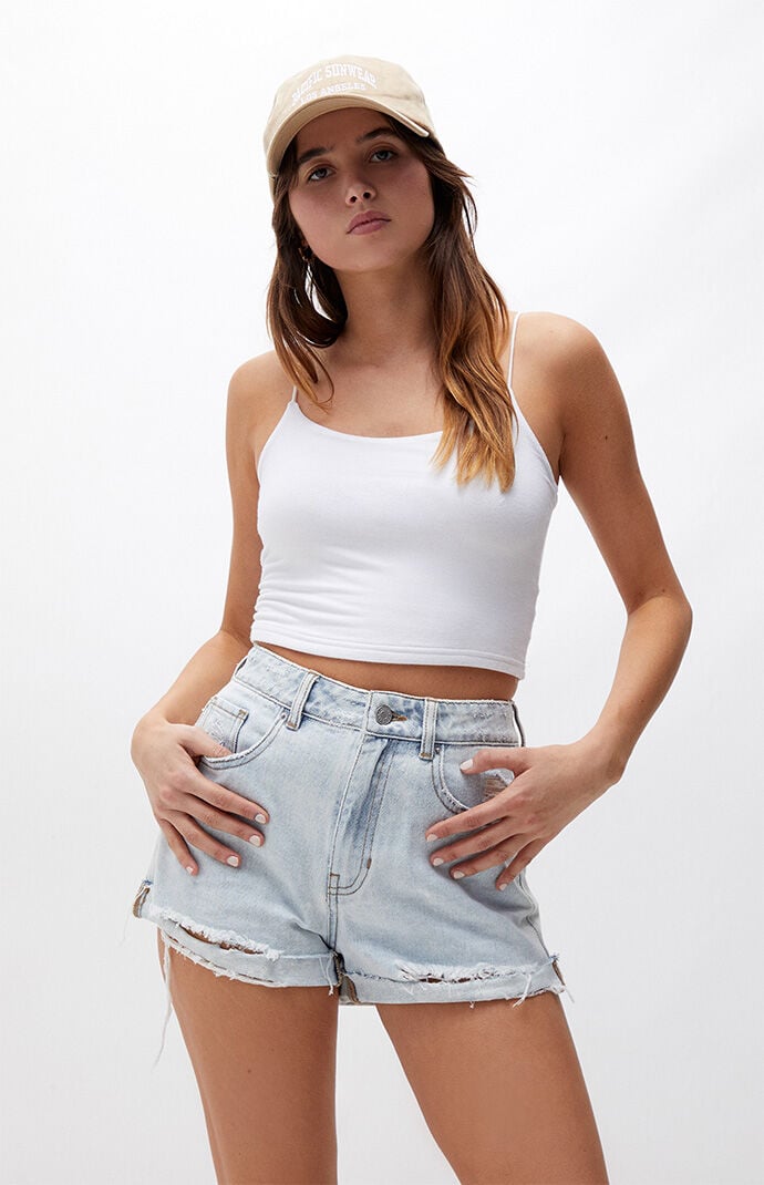 PacSun Light Blue Mom Shorts PacSun