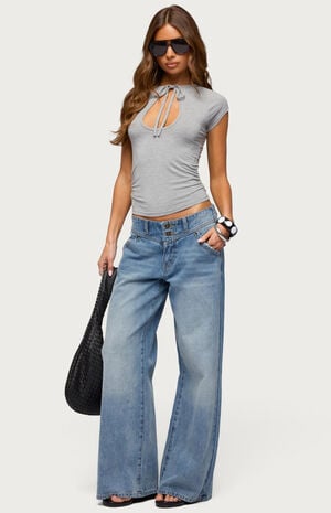 Karlah Keyhole Cutout Top image number 5