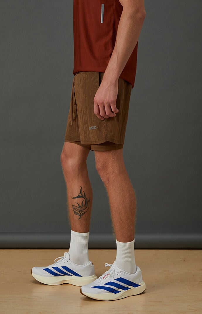 A.R.C. Active Brown Ripstop Running Shorts