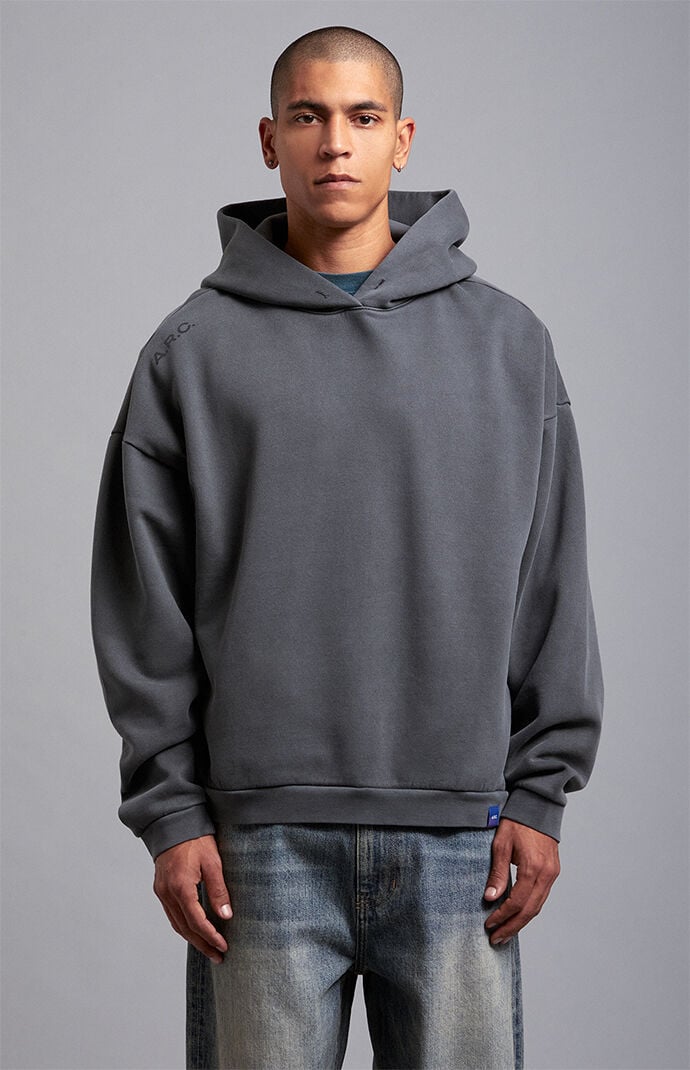 A.R.C. Black Vintage Wash Heavyweight Fleece Hoodie