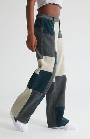 Sage Patchwork Puddle Cargo Pants image number 3