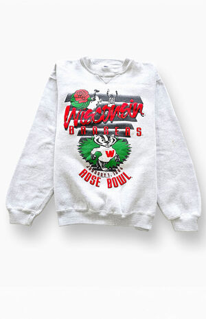 Upcycled Wisconsin Badgers Crew Neck Sweatshirt image number 1