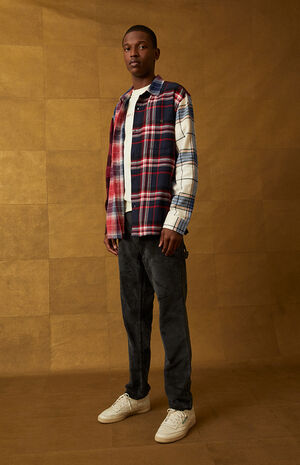 Multi Plaid Button Down Shirt Multi Plaid Button Down Shirt image number null