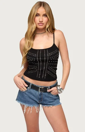 Union Jack Grommet Tank Top image number 1