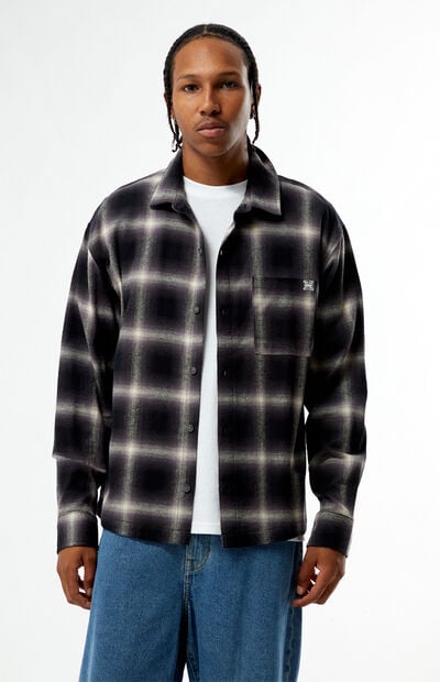 Pacsun Dylan Baggy Jeans Ripped Carpenter Plaid Medium Blue | PacSun