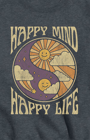 Heather Grey Yin Yang Crew Neck Sweatshirt image number 2