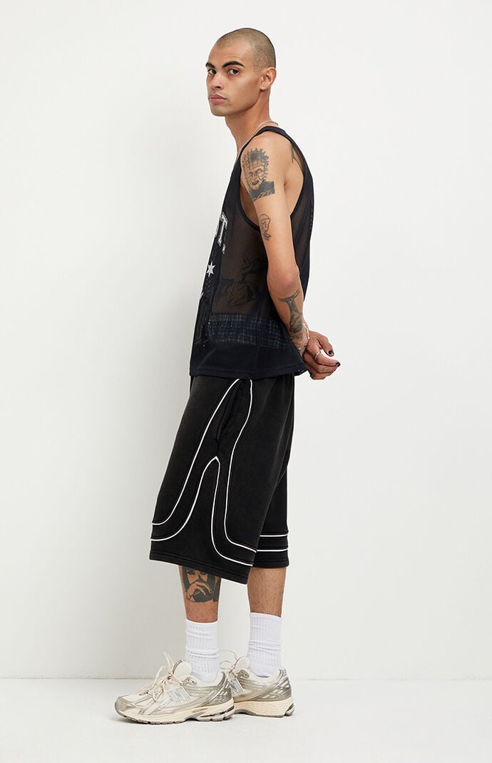 Pacsun Piping Fleece Baggy Sweat Shorts