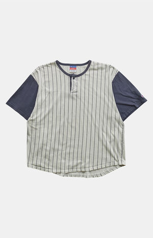 2000s Striped Baseball Tee Top image number 1