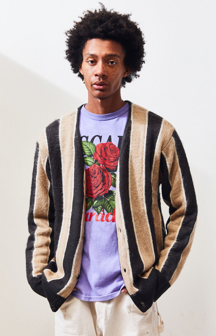striped knit sweater