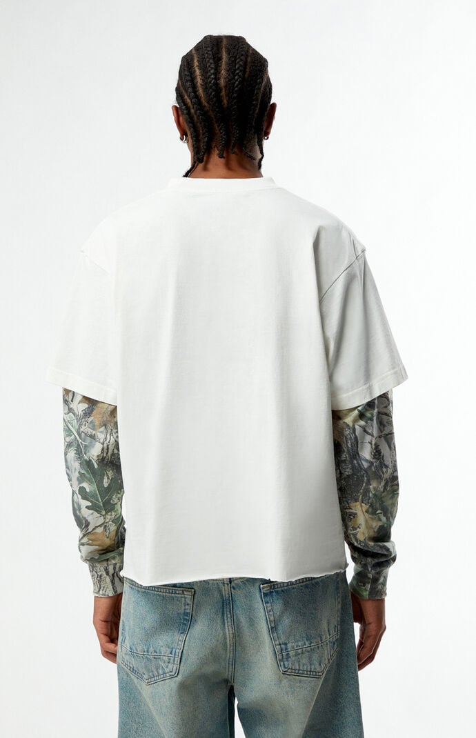 Pacsun 444 Camo Cropped 2fer Long Sleeve T-Shirt | Pacsun
