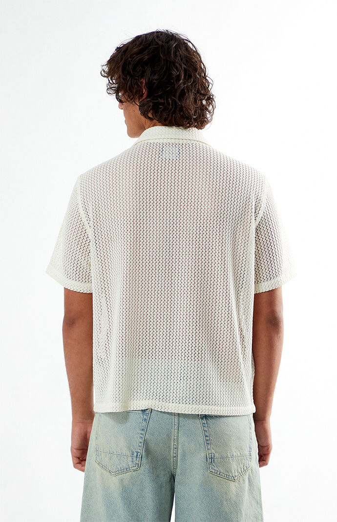 Pacsun Cream Lance Oversized Camp Shirt