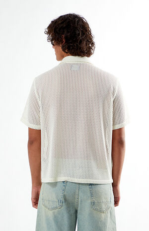 Cream Lance Oversized Camp Shirt image number 3