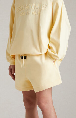 Essentials Garden Yellow Running Sweat Shorts image number 4