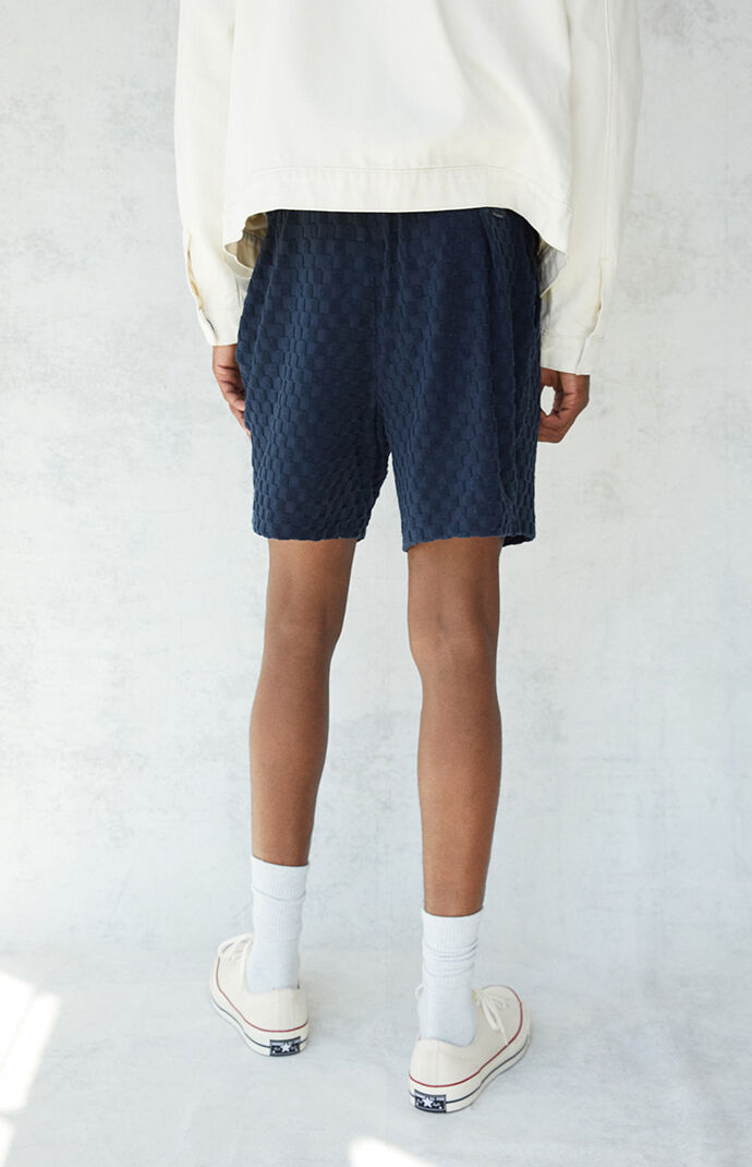 Velour Checkered Volley Shorts