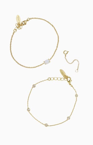 Opal & Crystal Gold Bracelet
