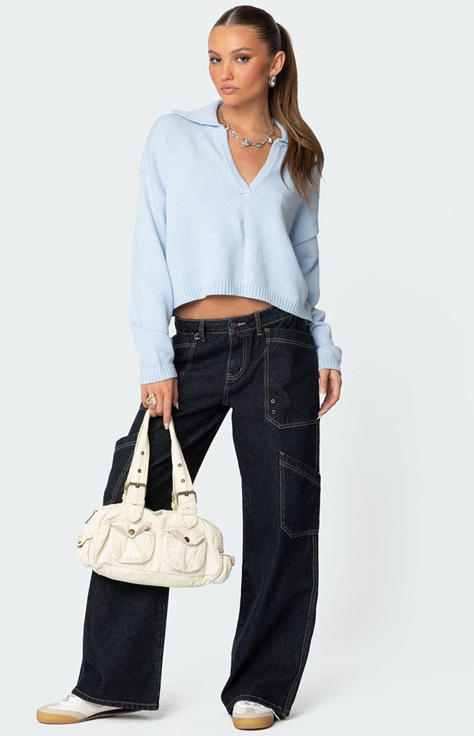 Edikted Marcie Oversized Cropped Sweater | PacSun