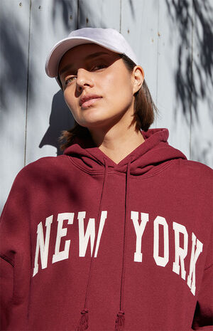 Burgundy Christy New York Hoodie image number 2