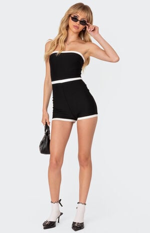 Kit Contrast Ribbed Romper image number 2