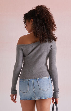 Daryn Asymmetrical Button Sweater image number 4