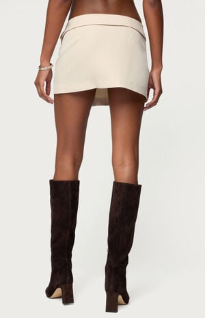 Selena Asymmetric Wrap Mini Skirt image number 3