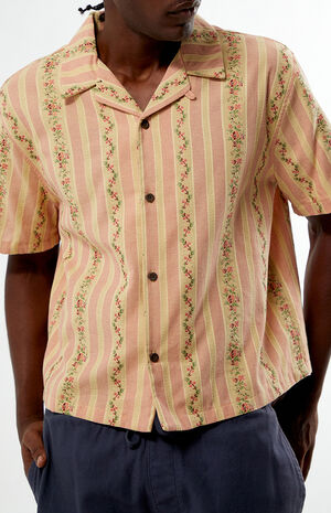 Beck Striped Floral Oversized Camp Shirt image number 2