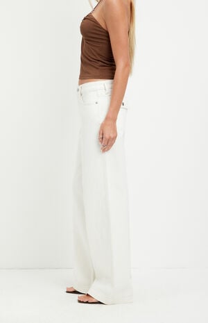 Casey Low Rise Baggy Jeans Contrast Stitch White image number 3