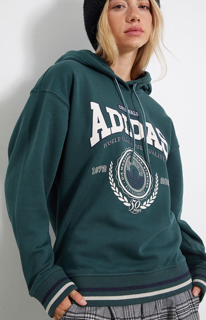 Hunter green on sale adidas hoodie
